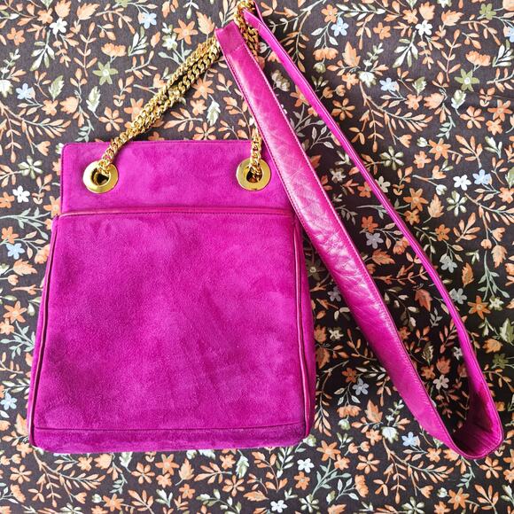 Frenchy of California Purple Jewel Gold Soft Crossbody Shoulder Purse Bag 80s - Picture 1 of 10